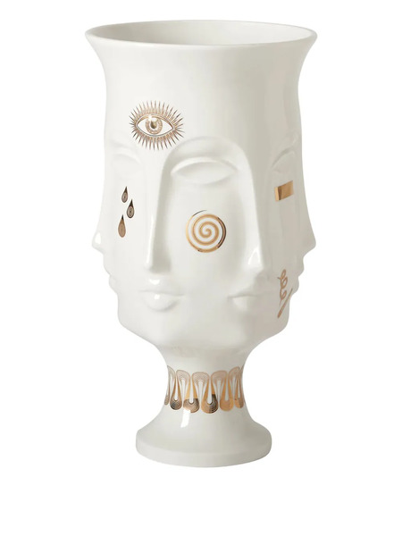  Jonathan Adler Face-motif Vase (39cm) - White 