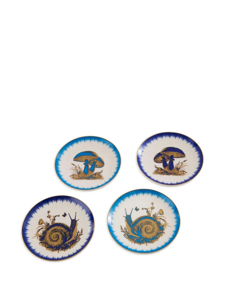  Jonathan Adler Ja Botanist Coaster Set (set Of Four) - White 