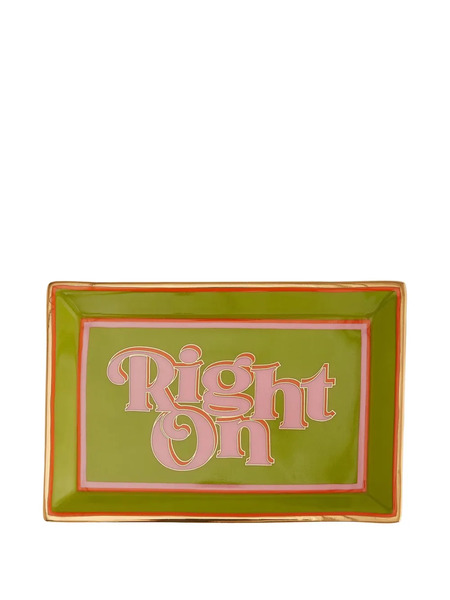  Jonathan Adler Right On Rectangle Tray (18cm X 12cm) - Green 