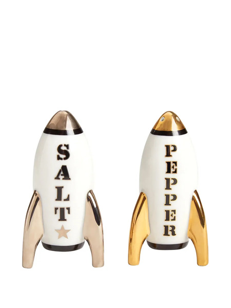  Jonathan Adler Rocket-shaped Salt And Pepper (set Of Two) - White 