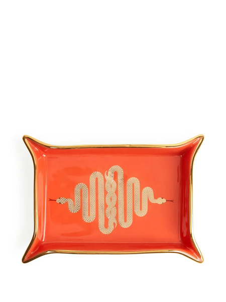  Jonathan Adler Snake-motif Serving Tray - Orange 