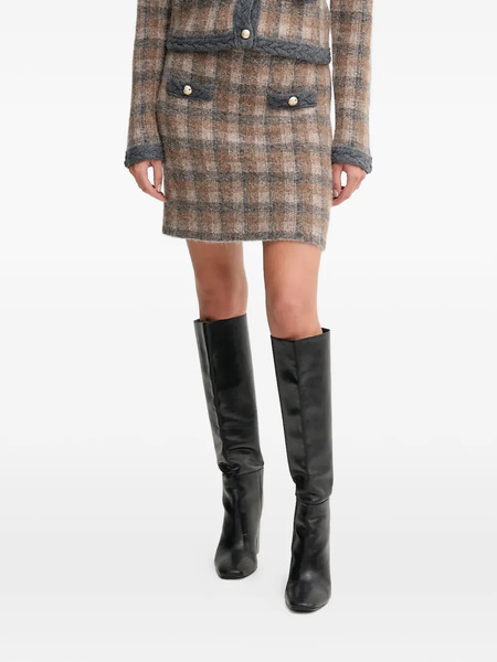  Joop! Kanda Check-pattern Mini Skirt - Brown 