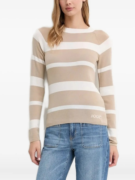  Joop! Ketra Raglan-sleeve Striped Sweater - Neutrals 