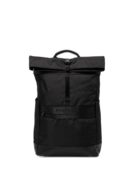  Joop! Modica Nuvola Jaron Roll-top Leather-base Backpack - Black 