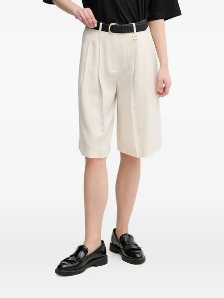  Joop! Pleated-front Logo Shorts - Neutrals 