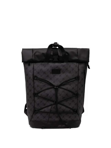  Joop! Roll-top Patterned Backpack - Black 