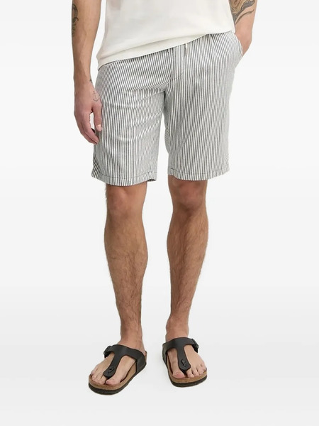  Joop! Striped-pattern Cotton-linen Blend Shorts - Blue 