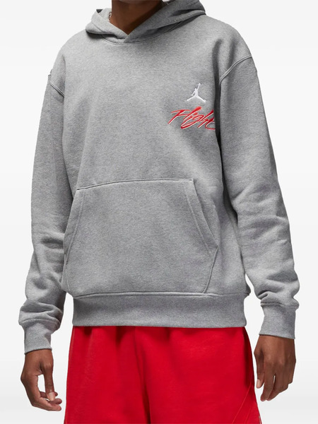  Jordan Flight-print Hoodie - Grey 