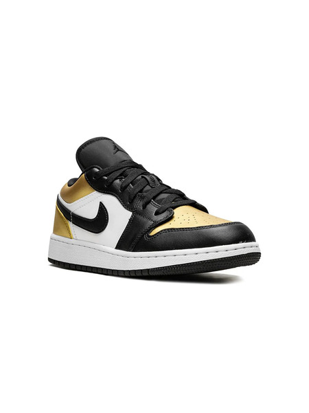  Jordan Kids Air Jordan 1 Low gold Toe Sneakers - Black 