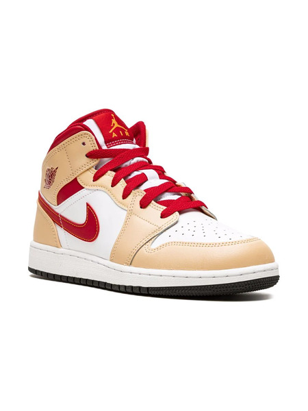  Jordan Kids Air Jordan 1 Mid beige/red Sneakers - White 