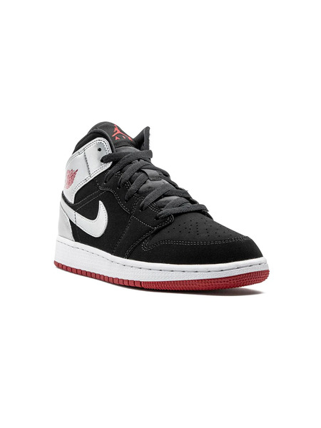  Jordan Kids Air Jordan 1 Mid black/gym Red/metallic Silver Sneakers 