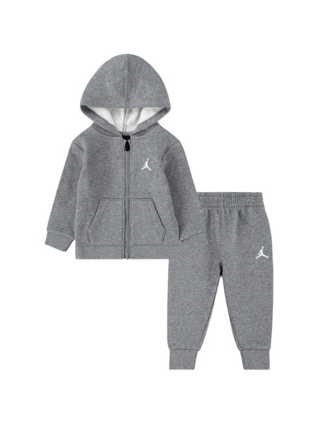  Jordan Kids Hooded Zip Tracksuit Set - Grey 