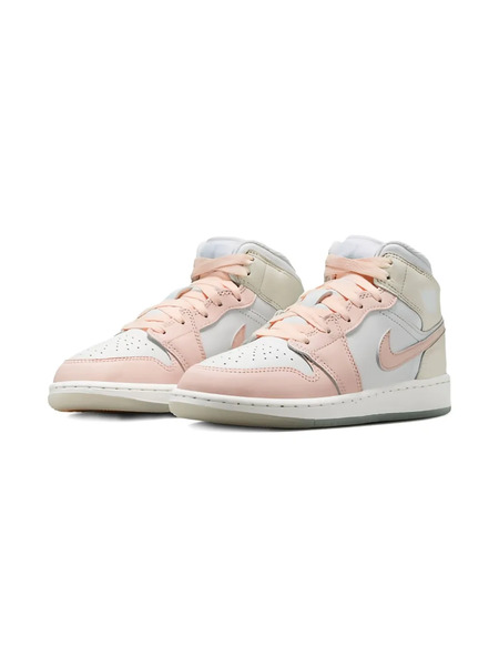  Jordan Kids Jordan 1 Mid guava Ice Sneakers - White 