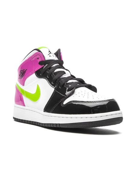 Jordan Kids Jordan 1 Mid pink/black/white Sneakers 