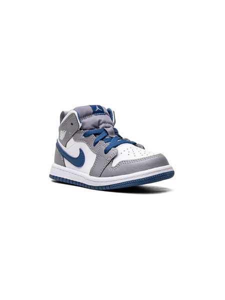  Jordan Kids Jordan 1 Mid Sneakers - Grey 