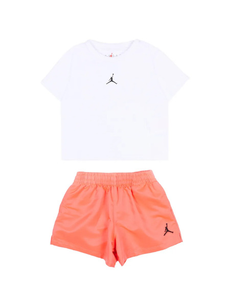  Jordan Kids Short-sleeve Shorts Set - Orange 