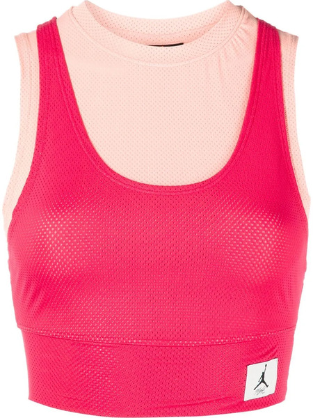  Jordan Logo-patch Cropped Vest - Pink 