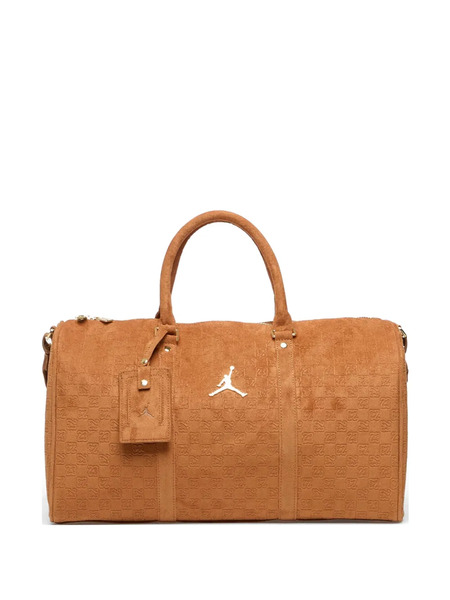  Jordan Monogram Suede Duffle Bag - Brown 