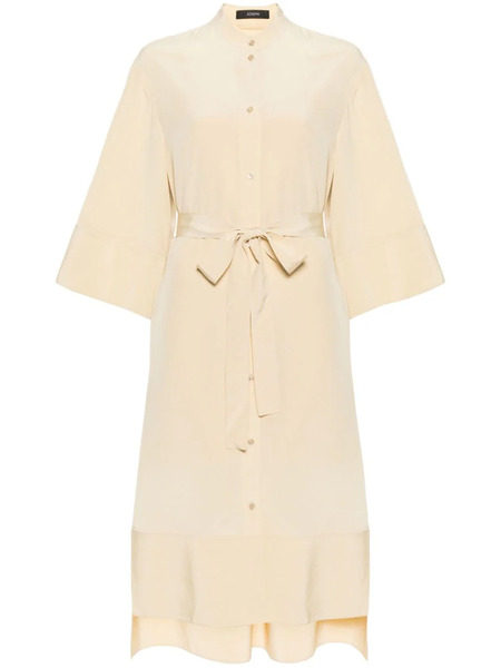  Joseph Collarless Silk Dress - Neutrals 