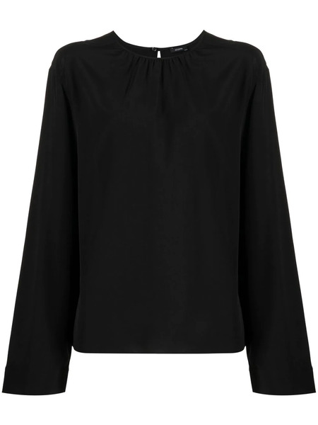  Joseph Gathered-neck Silk Blouse - Black 