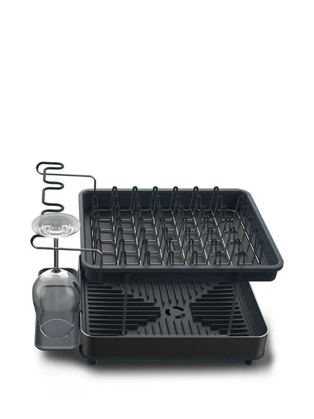  Joseph Joseph Excel™ Two-tier Stainless-steel Dish Rack(32cm X 32cm) - Black 