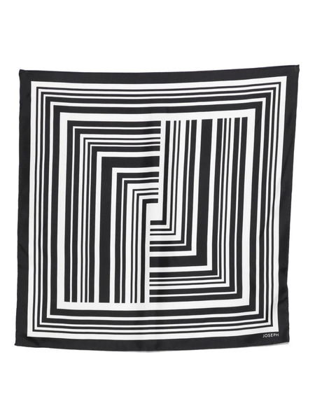  Joseph Kenza Striped Scarf - Black 