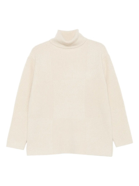  Joseph Ribbed Panelled Turtleneck Sweater - Neutrals 