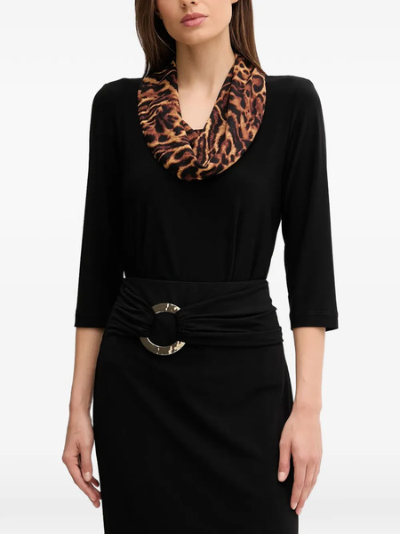 Joseph Ribkoff Animal-print Top - Black 