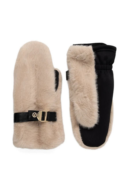  Joseph Ribkoff Buckle Faux-fur Gloves - Neutrals 