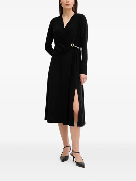  Joseph Ribkoff Chain-embellishment Split Midi Dress - Black 