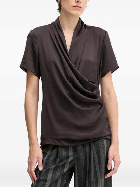 Joseph Ribkoff Draped Top - Brown 