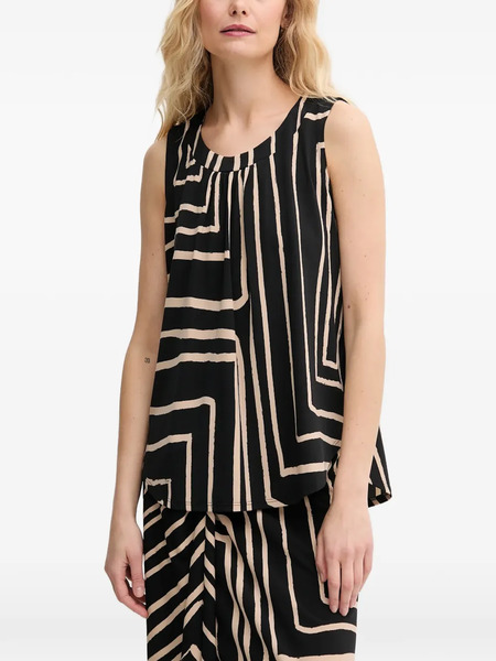  Joseph Ribkoff Geometric-pattern Sleeveless Top - Black 