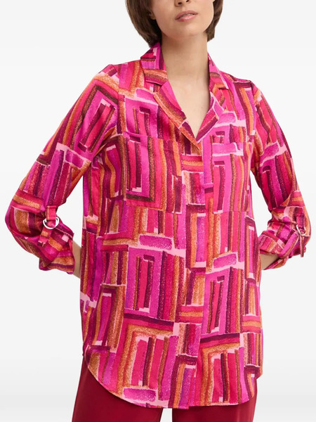  Joseph Ribkoff Geometric-print Top - Pink 