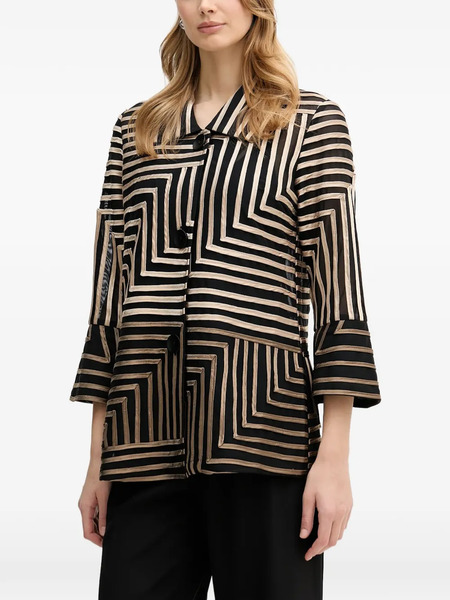  Joseph Ribkoff Geometric-striped Shirt - Black 