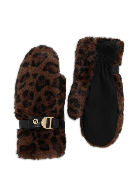  Joseph Ribkoff Leopard-print Buckle Gloves - Brown 