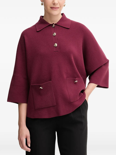  Joseph Ribkoff Patch-pocket Polo Shirt - Red 