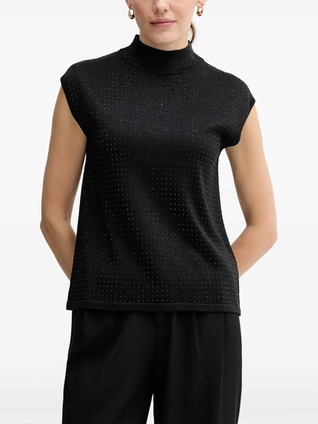  Joseph Ribkoff Sequin Mock-neck Top - Black 