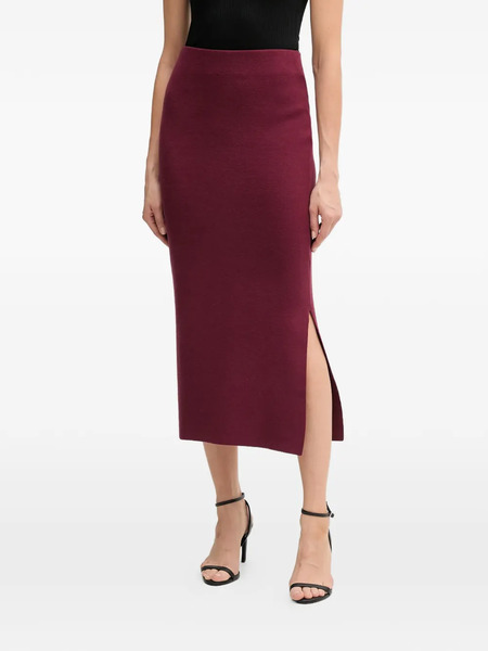  Joseph Ribkoff Slit-detail Midi Skirt - Red 