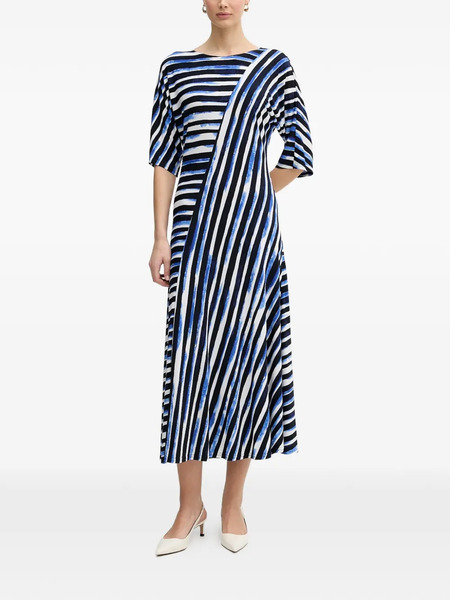 Joseph Ribkoff Striped Midi Dress - White 