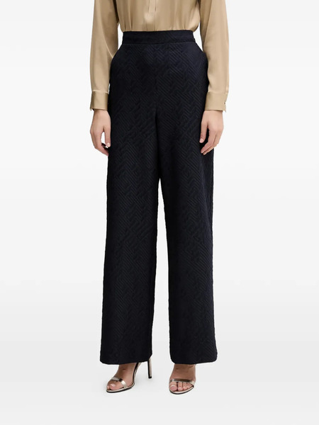  Joseph Ribkoff Textured Wide-leg Trousers - Blue 