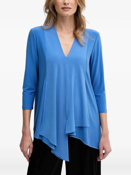  Joseph Ribkoff V-neck Asymmetric Top - Blue 