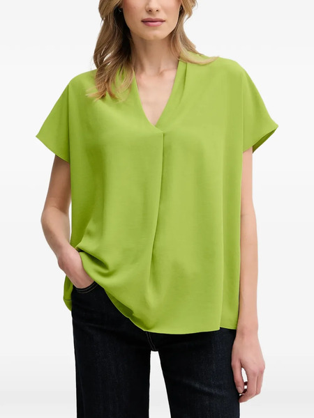  Joseph Ribkoff V-neck Short-sleeve Blouse - Green 