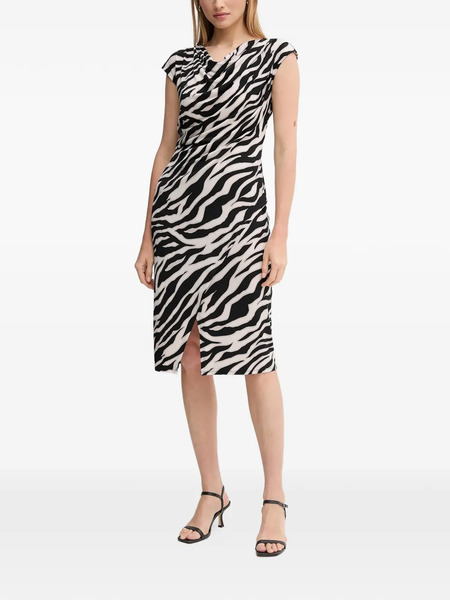  Joseph Ribkoff Zebra-pattern Midi Dress - White 