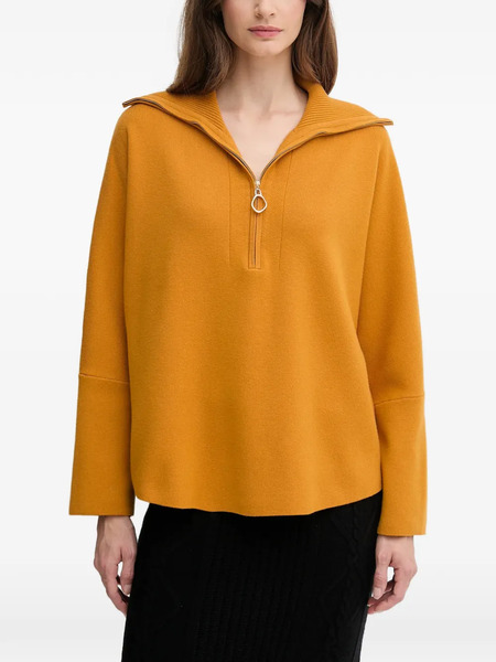  Joseph Ribkoff Zip-collar Sweater - Orange 