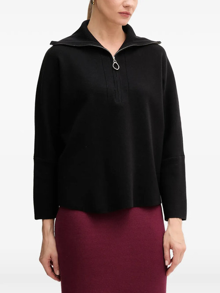  Joseph Ribkoff Zip-up Collar Sweater - Black 