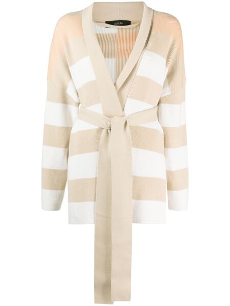  Joseph Striped Knitted Cardigan - Neutrals 