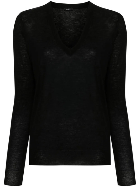  Joseph V-neck Cashmere Jumper - Black 