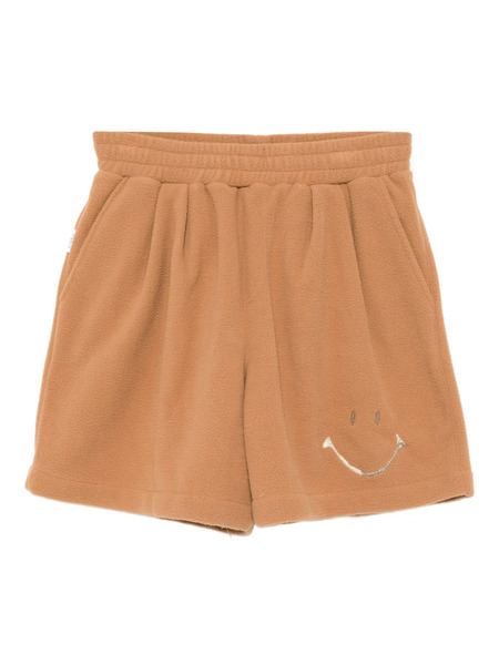  Joshua Sanders Embroidered Fleece Shorts - Brown 