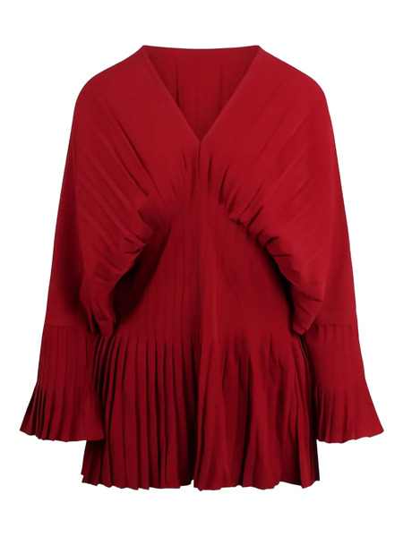  Jovonna Pleated Basile Top - Red 