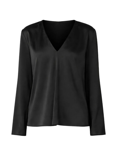  Jucca V-neck Long-sleeved Blouse - Black 